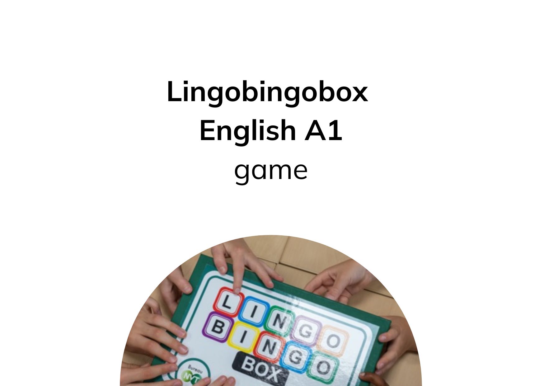 Lingobingobox English A1